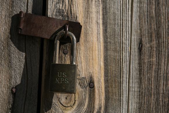 Park service lock, Frijole Ranch, Guadalupe Mountains National Park