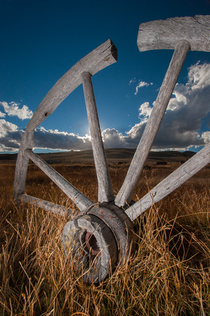 Flash: Wagon wheel, Bodie State Historic Park, California