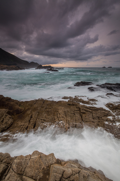 Approaching storm at sunrise, Garrapata State Park