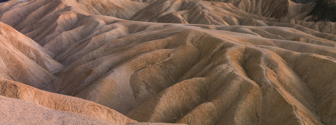 Panoramic of hills after sunset, Zabriskie Point