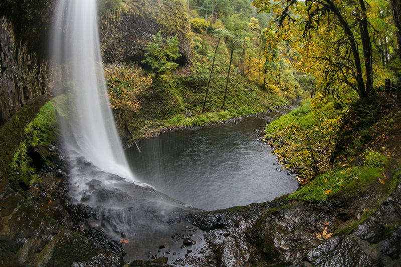 Side view of South Falls, Silver Falls State Park