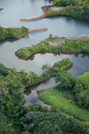 Kauai landscape, aerial view