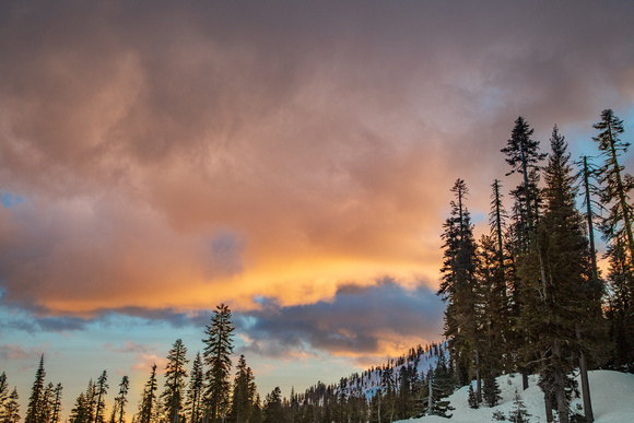 Winter sunset, Lassen Volcanic National Park