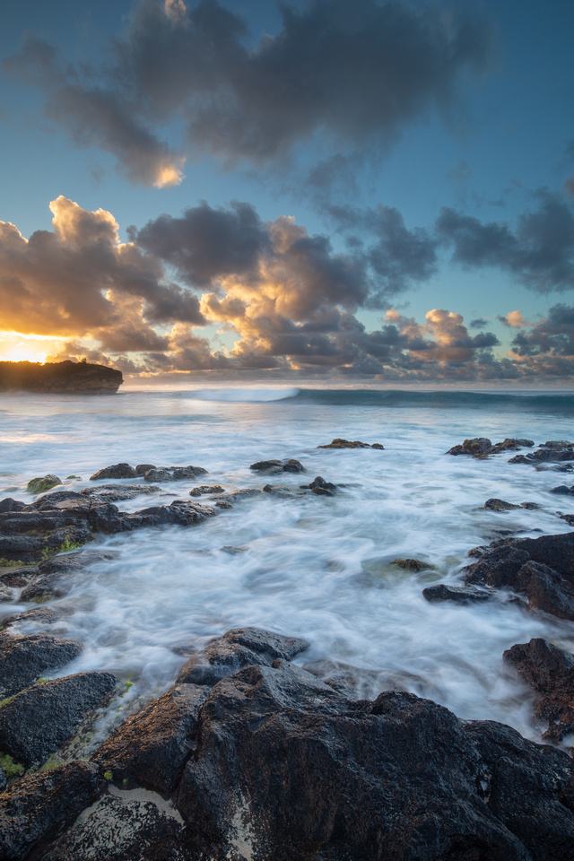 Shipwreck Beach sunrise, Kauai, Hawaii