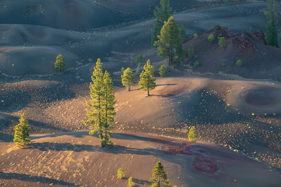 Painted dunes at sunrise, Lassen National Park