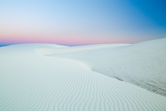 Sunrise on sand dunes, White Sands National Park