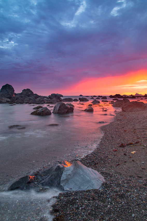 Sunset, Crescent City Beach, Crescent City, California