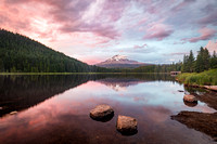 Mount Hood reflected in Trillium Lake